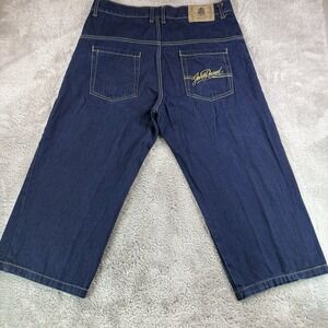 Vintage Y2K 90s Joker Brand Baggy Wide Leg Jeans Mens 38x31*(25) Dark Wash Denim